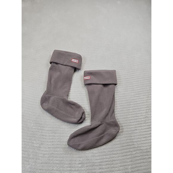 Hunter Fleece Rainboot Socks Size M/L Gray Fleece - Picture 1 of 4